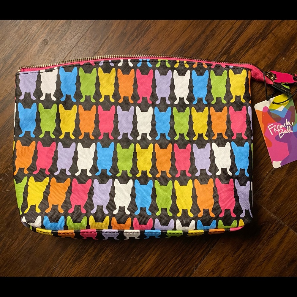 French Bull rainbow makeup/toiletries bag.